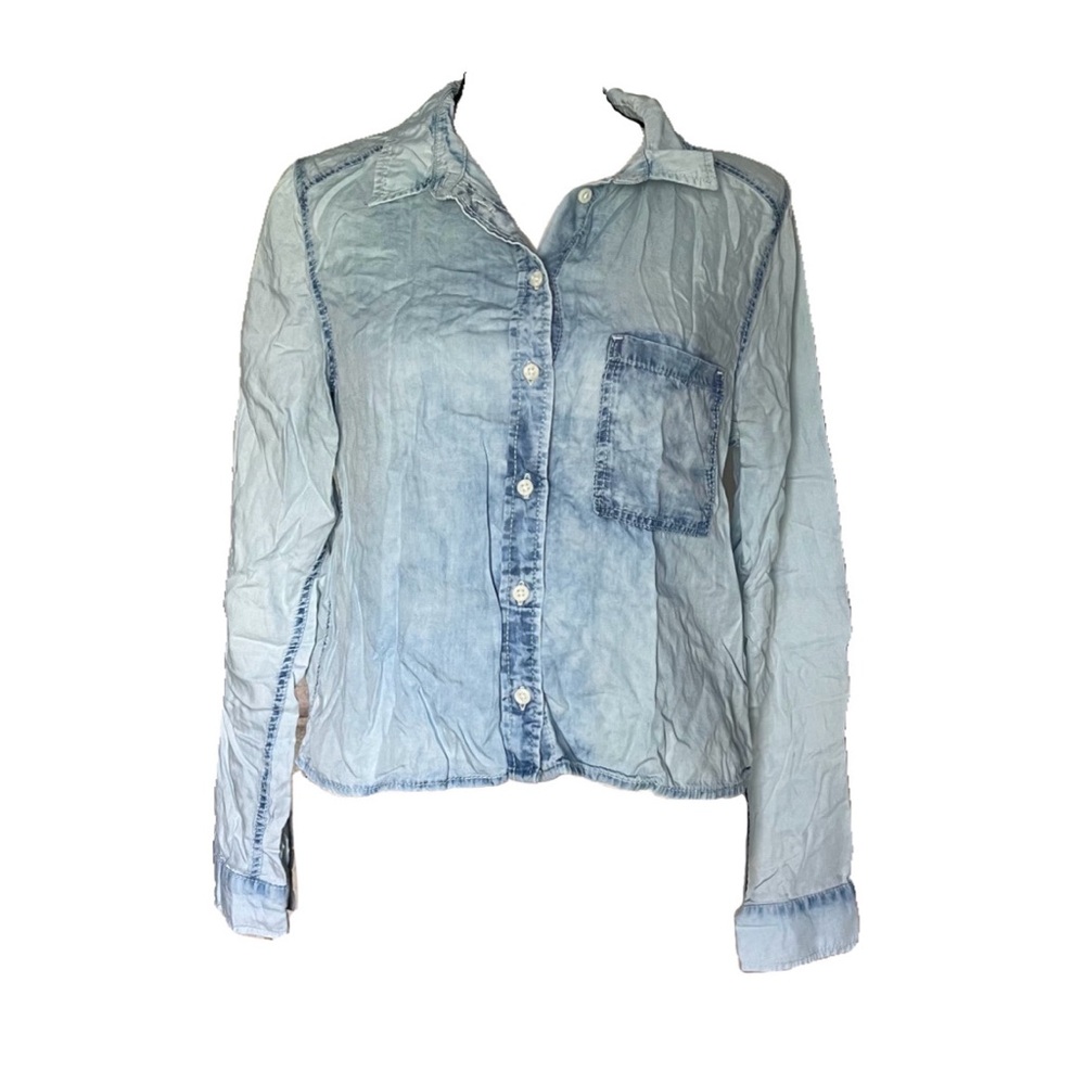 H&M Divided Denim Button Up Blouse